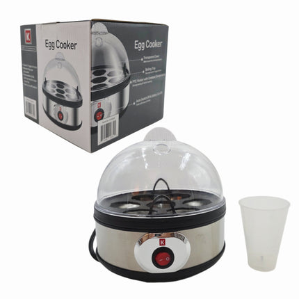 Key Kitchenware Stainless Steel Electric Egg Cooker (7 Eggs) – Automatic Egg Boiler