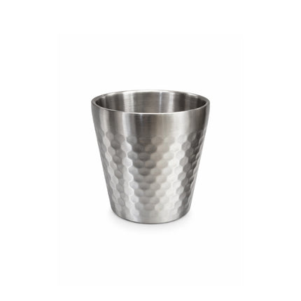 Double-Walled Stainless Steel Water Cups (2 Sizes) - Brushed Stainless Steel Interior with Textured Stainless Steel Exterior