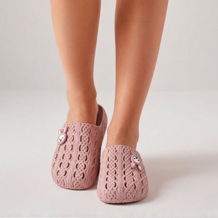 Home Art Bunny Marine Slippers – Durable Breathable PVC Indoor & Outdoor Slides (3 Colors)