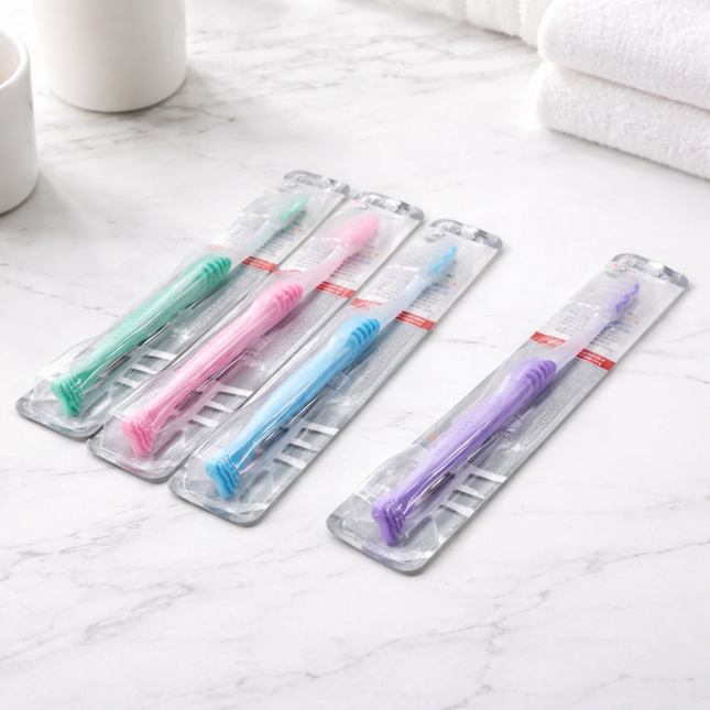EQ Nano Silver Antibacterial Toothbrush Set (4-Pack) – Individually Wrapped – Made in Korea