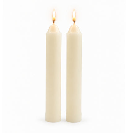 Hanvit Pure & Simple White Household Candles 2-Pack - Made in Korea