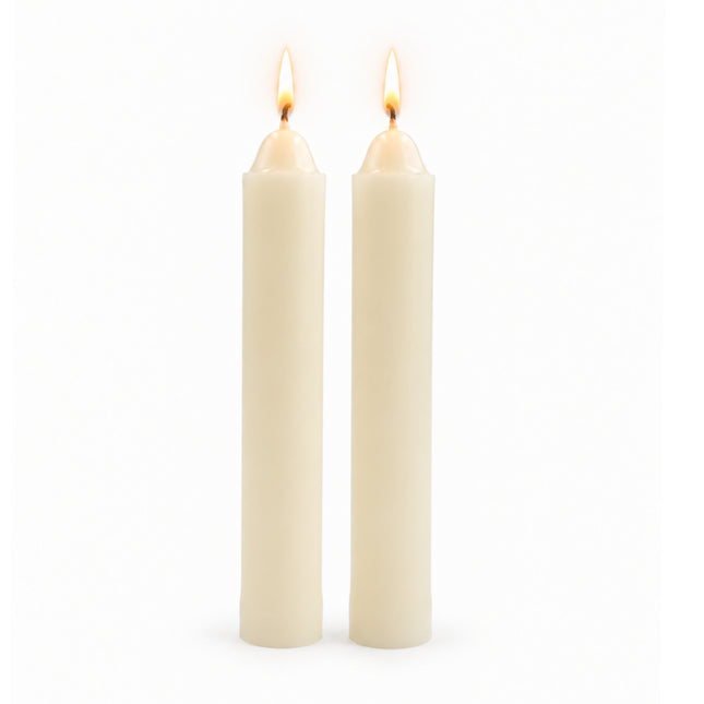 Hanvit Pure & Simple White Household Candles 2-Pack - Made in Korea