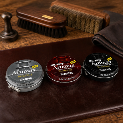 Malpyo Aromax Premium Shoe Polish – Floral Scent – Black, Brown or Neutral – Made in Korea