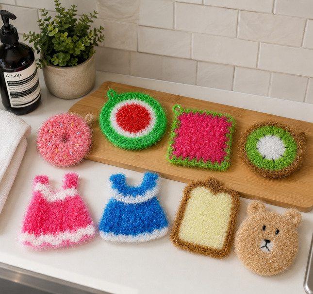 Home Art Acrylic Wellbeing Scrubber - 8 Design Options