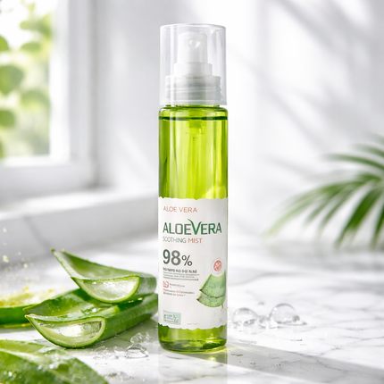White Organia Good Nature Aloe Vera Soothing Mist (Spray Bottle - 118ml / 3.99 fl oz) - Made in Korea