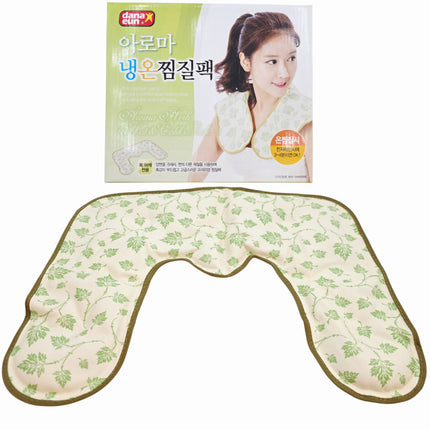 Dana Eun Aroma Herb Hot & Cold Therapy Neck & Shoulder Wrap - Microwaveable Heating Pad - Made in Korea