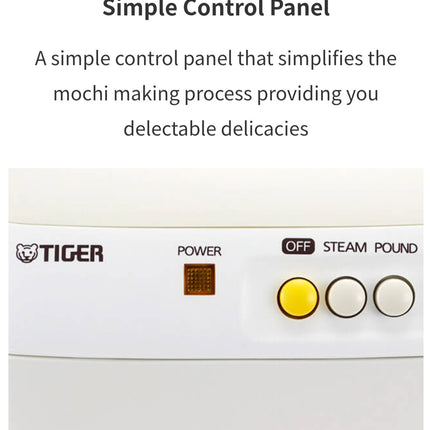 Tiger Electric 10-Cup Mochi Maker SMJ-B18U (1.8L / 61oz) – Made in Japan – Steams & Pounds in One Machine