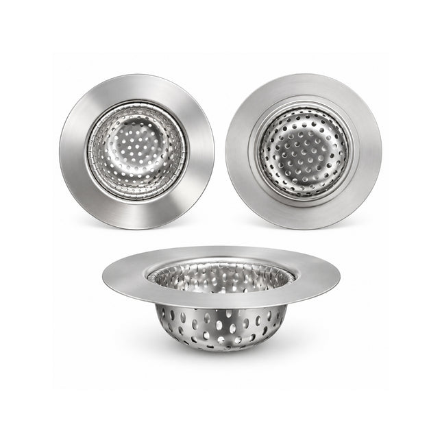 Kaizen Sturdy Stainless Steel Sink Strainer Drain Basket - 2.75 in