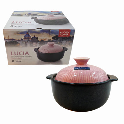 Kitchen Flower Lucia Ceramic Porcelain Cookware Hot Pot & Lid (3 Sizes) – Made in Korea