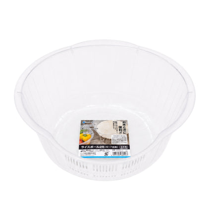 Inomata Rice Washing Strainer & Colander with Fine Vertical Drain Slots – 2 Sizes – Made in Japan