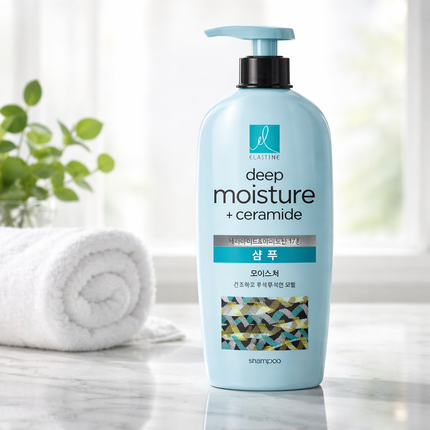 Elastine Phytokeratin Deep Moisture + Ceramide Shampoo/Conditioner (by LG) - Made in Korea