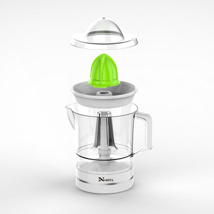 Narita Citrus Juicer NJ-375 - 700mL Electric Citrus Juicer with Auto-Reversing Cone - 40W Power