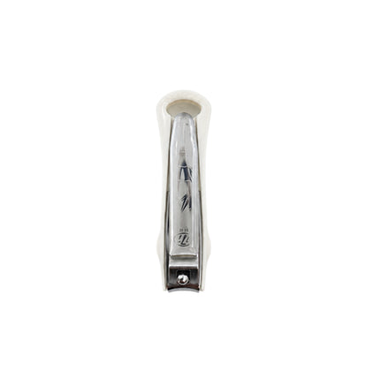 Triple Seven 777 Stainless Steel 2.5" Long Nail Clippers with Clipping Catcher Case & Nail Filer - Fingernail Cutters - 3 Colors (Pink, White or Purple) - Made in Korea