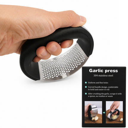 304 Stainless Steel Rolling Garlic Press – Ergonomic Handle – 4.25 in.