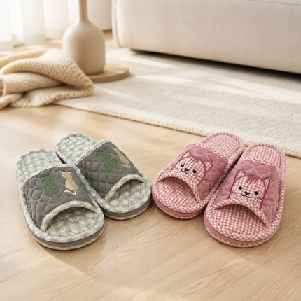 Home Art Women's Triple-Padded Quilted House Slippers (2 Colors) – One Size (Fits Most Women)