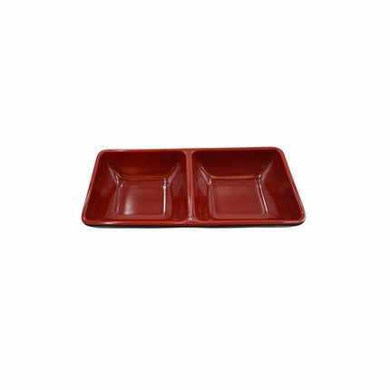 Red & Black Melamine Sauce Dish and Serving Plate Series - 5 Styles