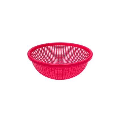 Compact Plastic Mesh Drain Basket Colander - 2 Colors (Blue or Red) - 2 Sizes (6.9" or 8.3") - Made in Korea