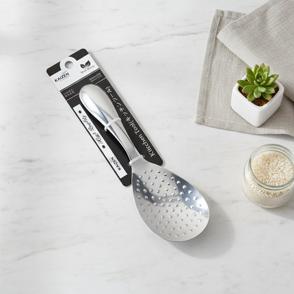 Kaizen Stainless Steel Rice Scoop/Spoon (Embossed) - Large Size