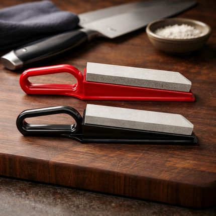 Samduk Handy Knife Sharpener 10.25" Long (2 Colors) - Diamond & Stone Abrasive Sharpening Paddle - Knife Sharpening Whetstone - Designed in Korea, Made in Vietnam