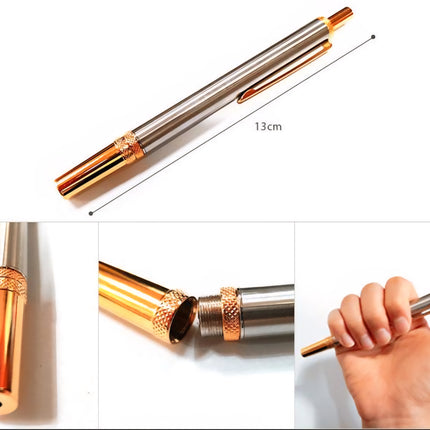 Hansol Acupuncture Needle Pen W/ 3 Lancets/Needles - Stainless Steel Finger Pricking Device - Bloodletting Pen - Made in Korea