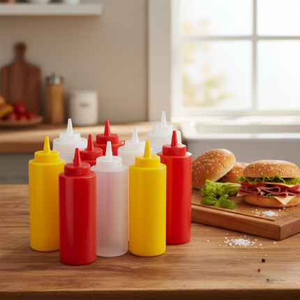 Plastic Condiment/Sauce Squeeze Bottles