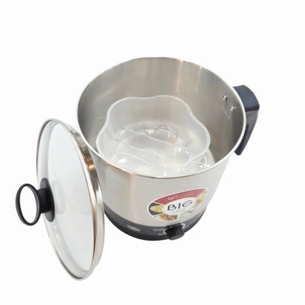 Living Plus BIG Stainless Steel Electric Multi Pot (2.0L) – Ramen Cooker with Detachable Power Base - Portable Multi Cooker