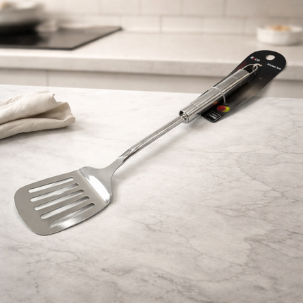 Home Art Pure Stainless Steel Turner - Slotted Spatula - Stainless Steel Kitchen Utensil