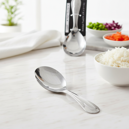 Kaizen Stainless Steel Rice Scoop/Spoon (Smooth) - Large Size