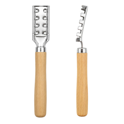 Japanese Fish Scaler with Wooden Handle – Chrome-Plated Fish Scale Remover