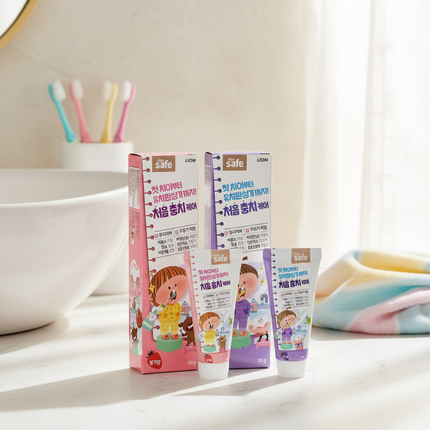 Safe Baby & Kids Toothpaste (Grape & Strawberry) - made in Korea
