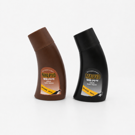 MALPYO Self-Shining Liquid Shoe Polish with Sponge Applicator – 2.0 fl oz (60 mL) – Made in Korea