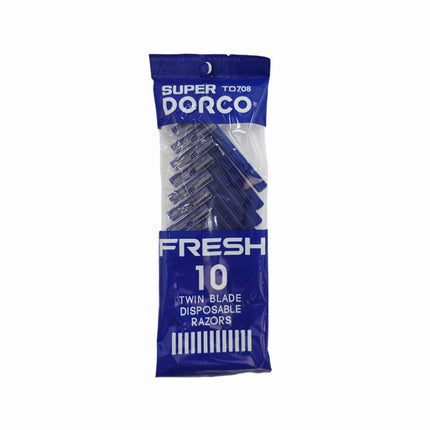Super Dorco Fresh Twin Blade Disposable Razors (10-pack)