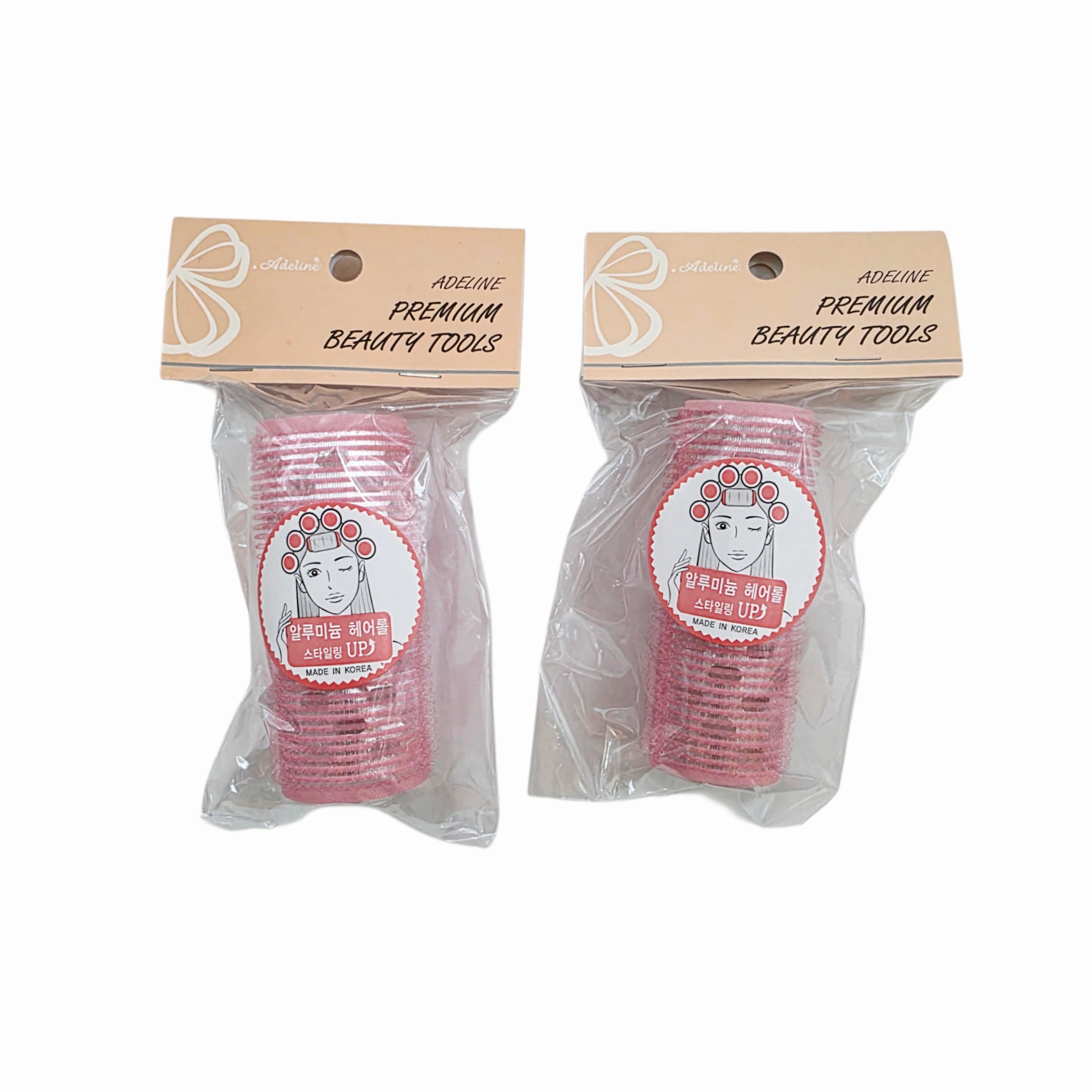 Adeline "Sticky Grip" Hair Curlers/Rollers - Made in Korea - 2 Sizes