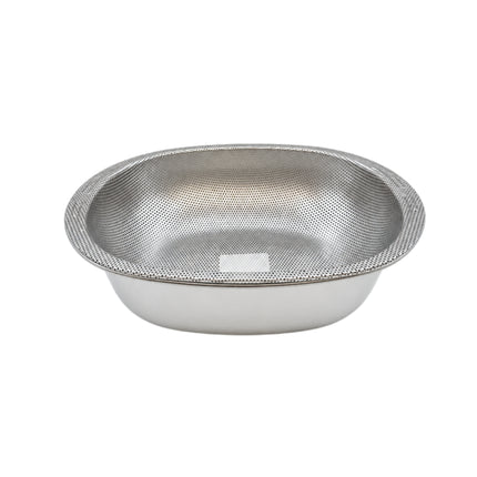 Stainless Steel Oval Mixing Bowl & Strainer Set, 13.4 x 9.8 in (34 x 25 cm) - Nesting Colander & Prep Bowl