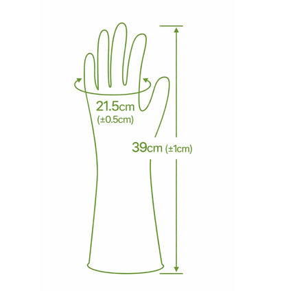 Taehwa "Large" Rubber Latex Dishwashing Gloves - Made in Korea