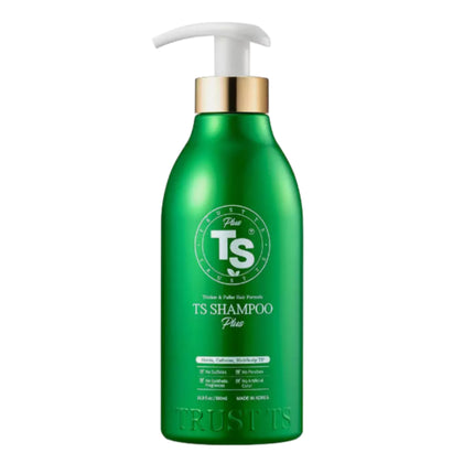 TS Shampoo Plus Thick & Fuller Hair Formula (16.9 fl oz / 500 ml) – ProbioHair Complex 7 – 10,000 ppm Caffeine – Made in Korea