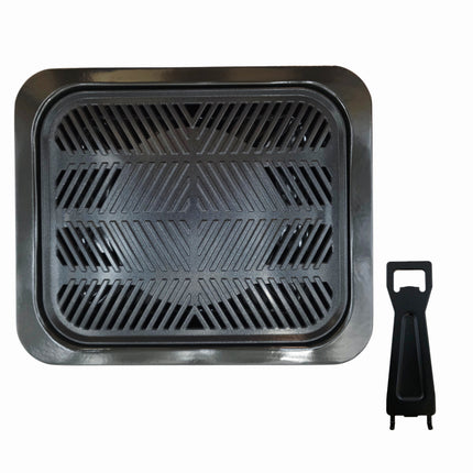 JoyLife Square Multi-Grill BBQ Pan Set 36 x 30cm (14.2" x 11.8") - Water-Channel Smokeless Grill with Lifting Tool - Made in Korea