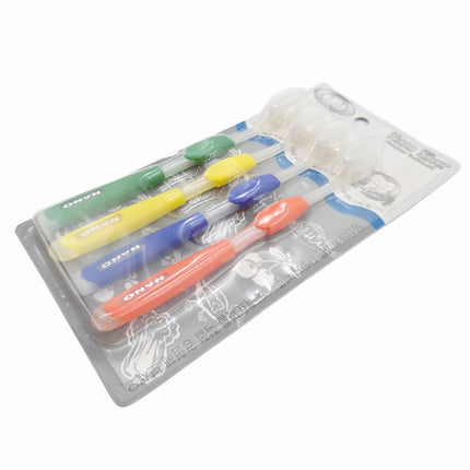 Nano Silver Premium Toothbrush Set (4-Pack) – Ultra Soft Micro Bristles – Deep Clean