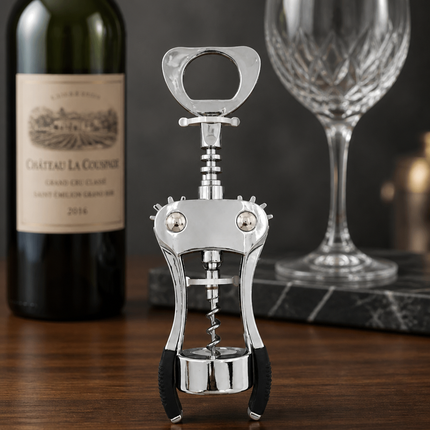 Home Art Heavy-Duty Winged Corkscrew Wine Opener - 7.5"