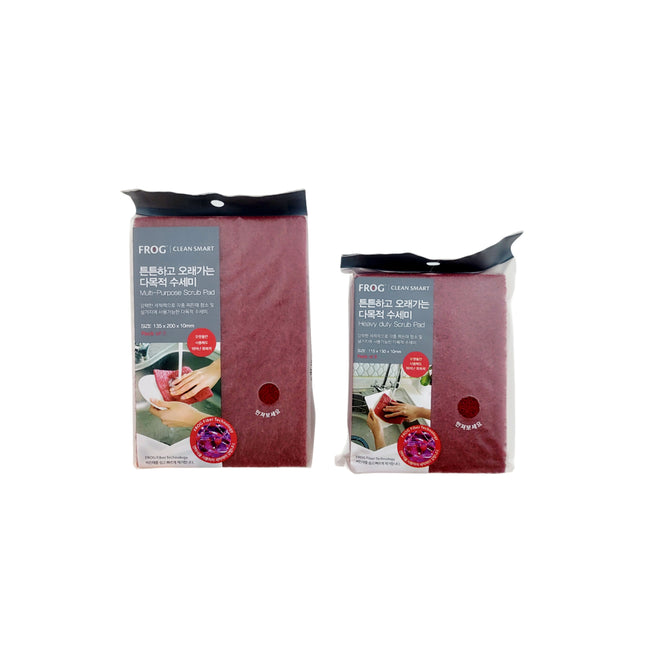 Frog Clean Smart Multipurpose Heavy Duty Scour Pads - Made in Italy (Packaged/Processed in Korea)