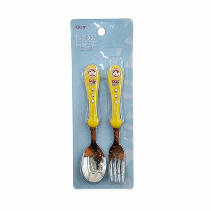 Kitsm Kids Spoon & Fork Set (Cute Doggy) - Made in Korea