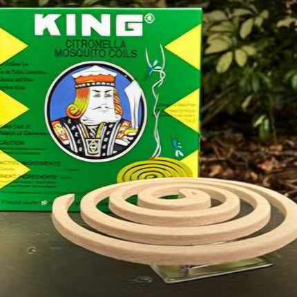 King Citronella Mosquito Coils (Pack of 10 Coils & 1 Stand) - Made in Thailand
