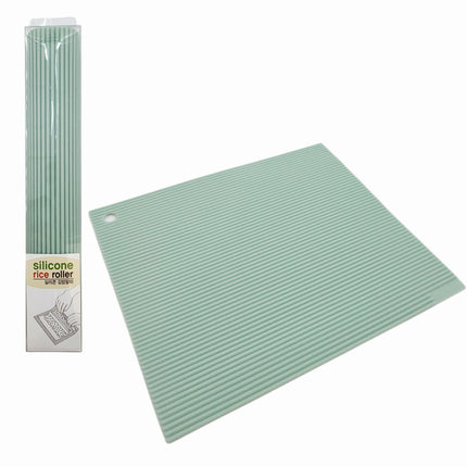 Silicone Sushi Rolling Mat - Nonstick Gimbap Rice Roller - 2 Colors - Made in Korea