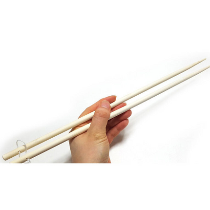 Extra-Long Natural Bamboo Cooking Chopsticks with Hanging String (1 Pair, 17.5 inches long)