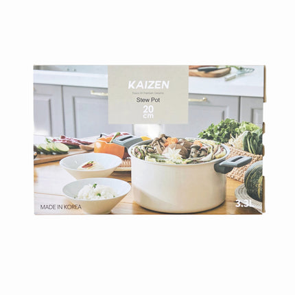Tosco IH "Highborn" Premium Nonstick Ceramic 8" (20 cm) Stew Pot by Kaizen – Induction, Gas, Electric, Halogen & Hot Plate Ready – Made in Korea