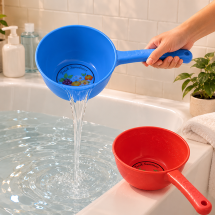 Korean Plastic Handle Gourd Bath Scoop Ladle (6 Sizes) - Made in Korea