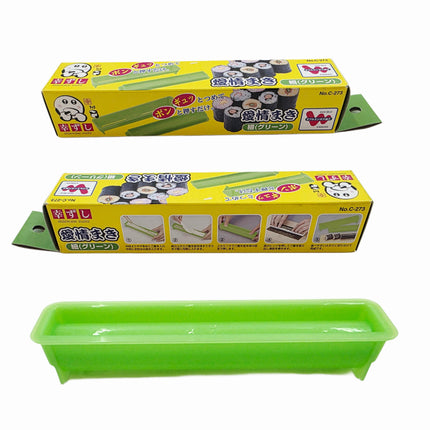 Japanese Hosomaki Sushi Roll Mold - Slim Roll Maker - Green - Made in Japan
