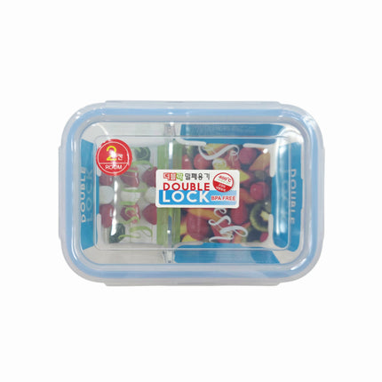 KBIG STORE Double Lock Borosilicate Glass Food Storage Container with Divider (4 Sizes) – BPA Free – Oven & Microwave Safe