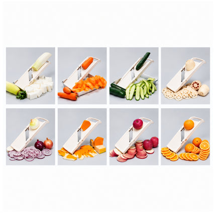 Benriner “Super Benriner Standard” Japanese Mandoline Slicer with Adjustable Thickness, 3 Julienne Blades & Finger Guard – Made in Japan