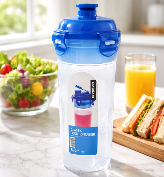 LocknLock Leakproof Drink Mixer Bottle with Mesh – 690ml Flip-Top - BPA-Free - Made in Vietnam